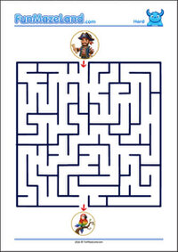 Free Printable Hard Classic Maze