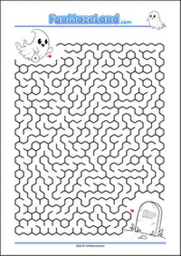 Free Printable Holiday Maze Worksheet for kids