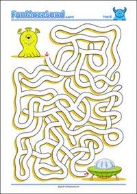 Free Printable Hard Path Maze