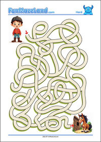 Free Printable Hard Path Maze