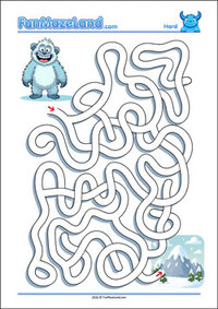 Free Printable Hard Path Maze