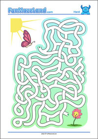 Free Printable Hard Path Maze