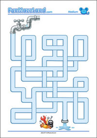 Free Printable Medium Pipe Maze