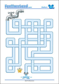 Free Printable Medium Pipe Maze